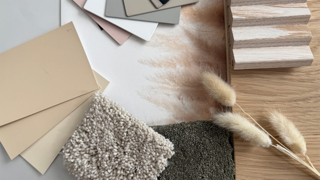 pehmeä ja herkkä sisustussommitelma